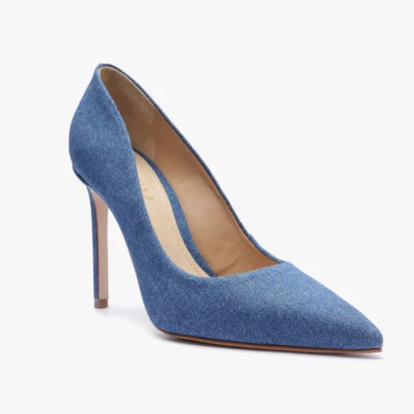 Schutz Lou Denim Pump 6 NWT - Picture 1 of 5